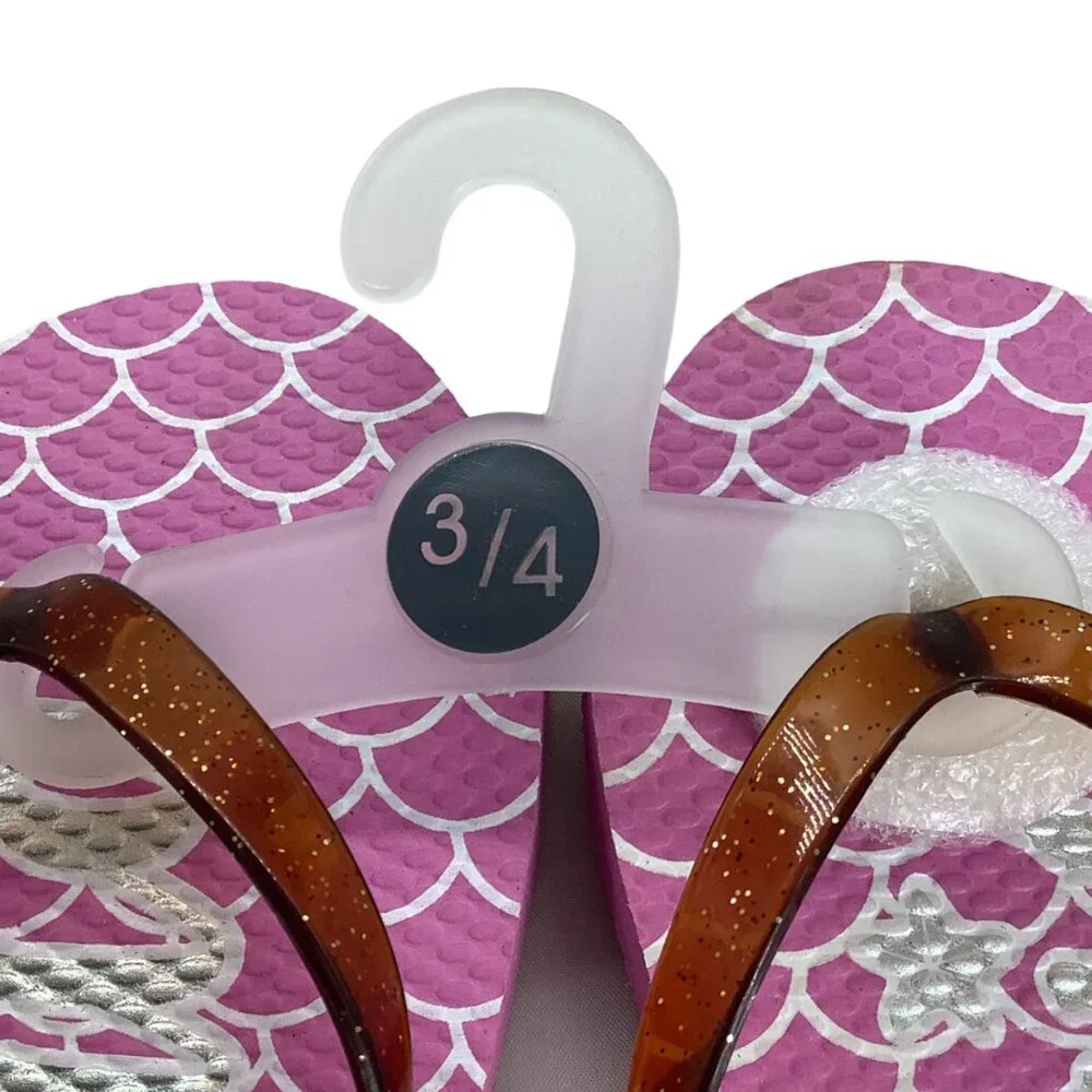 Capelli New York Mermaid Scales Flip Flops Sandals Girl‎ 3 4 3/4 Beach Vacation